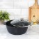 Frying, 4 l, d = 28 cm, h = 10.5 cm, glass cover, anti -stick coating, color dark marble