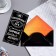 Money envelope "Congratulations!" Crown, black background, 16.5x8 cm