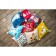 Decorative cover for Candies pillow, size 45x45 cm, blue color