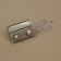 Bag's fastener, 4 × 2.8 cm, pearl silver color