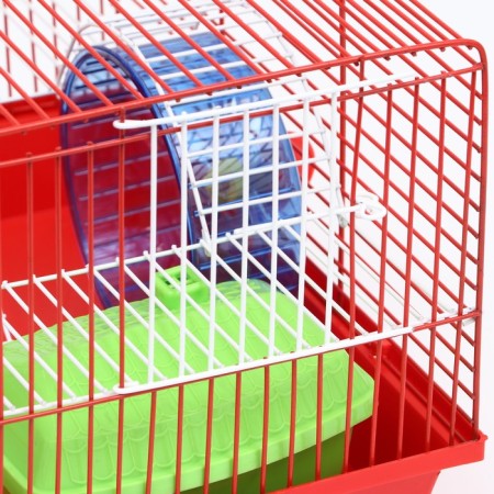 Rodent cell, equipped, 36 x 24 x 27 cm, red-3