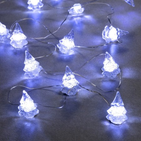 Garland “thread” 2 m Rosa with nozzles “snow Christmas tree”, IP20, silver thread, 20 LED, white glow, 2 modes, AAX2