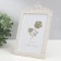 Photo frame metal, glass 13x18 cm "openwork shine" Rhinestones silver 12x20 cm