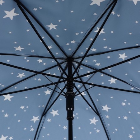 Umbrella - semi -automatic cane "stars", 8 spokes, r = 54 cm, the color is dark - blue-6