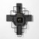 Wall clock, series: loft, "Scandinavian geometry", discrete move, 49.5 x 38 cm, d-21cm