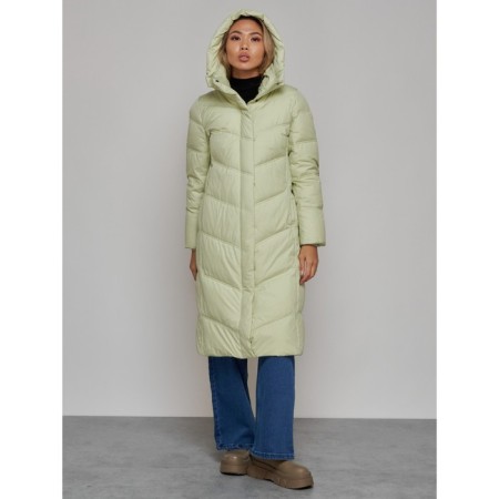 Coat insulated winter female, size 48, color light green-4