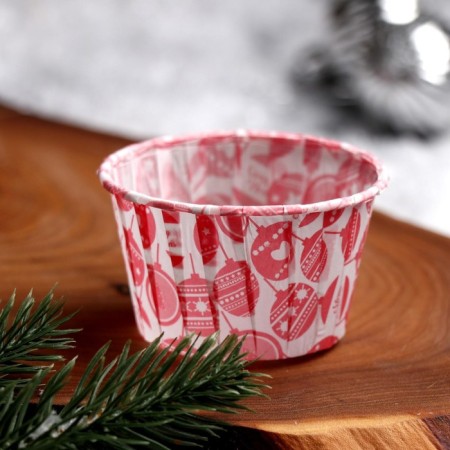 Paper form "muffin", Christmas tree toys, 5 x 4 cm, set 50 pcs.-1