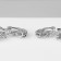 Clips "Openwork in Rhilizes" drop, white color in silver