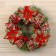 New Year's Wreath D-30 cm "Bright fairy tale" bows flowers apples