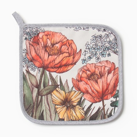 Set of kitchen. Ethel "poppy fields" mittens-seging 20x28cm, 19x19cm severity, 100% HL-3