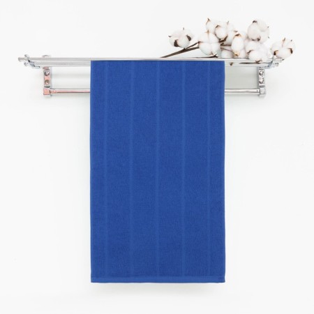 Tensor of a terry jacquard 30x60cm, blue 280g/m, cotton 100%