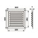 Ventilation grate Zein Lux RM2030SR, 200 x 300 mm, with a grid, metal, silver