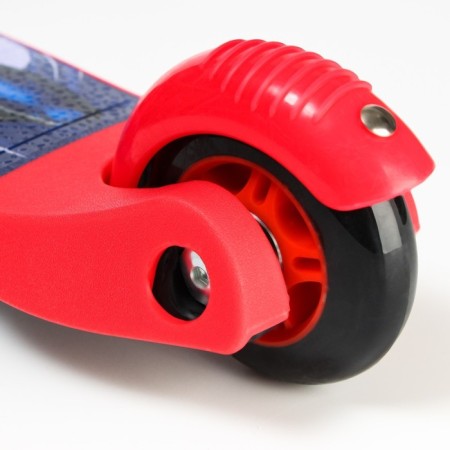 Scooter Children's folding "Spider-Man", wheels PU 120/80 mm, ABEC 7, red color-7