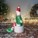 Soft toy "Snowman in a radiant suit and scarf" 49x19 cm, red-green