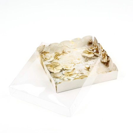 Box for confectionery CPVC-cover "Gold", 15 × 15 × 3 cm-2