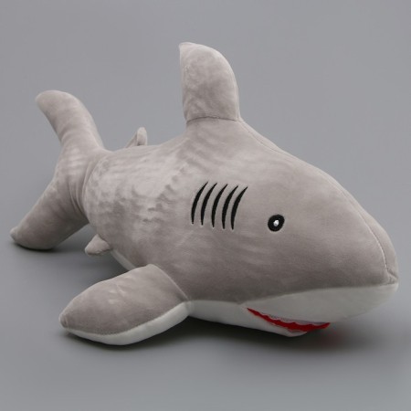 Soft toy "Shark", 55 cm, gray color