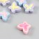 Busina for creativity plastic set 6 pcs. "Butterfly" color with mother -of -pearl mix 2x1.6 cm