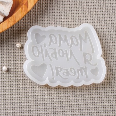 Silicone Mold "Mom, I love you", 9 × 7 cm, the color is transparent-1