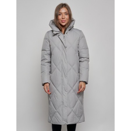 Coat insulated winter female, size 50, color gray-6