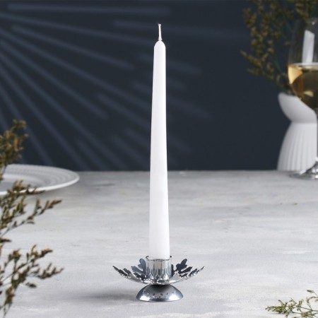 Smost Smost Metal for one candle, 9.2x9.2x4.1 cm, chrome