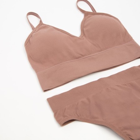Female set (top, panties) Coffee color, size 42-44-5