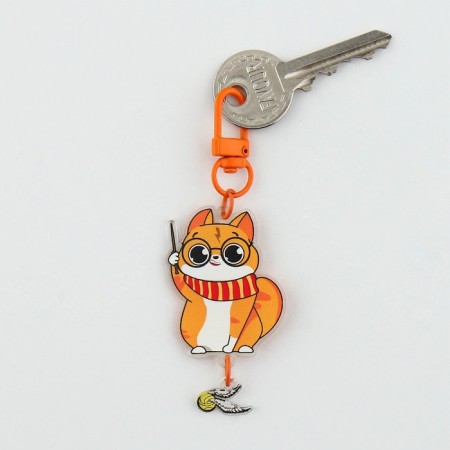 Key keychain children's "Magic Cat", 3.5 x 10 cm-1