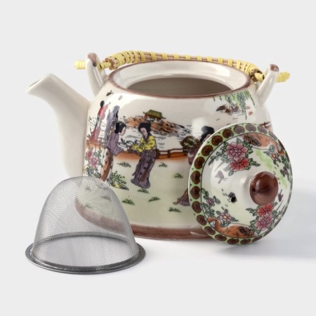 Keramic teapot with a metal sieve "Park", 900 ml-1