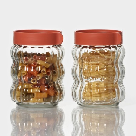 Glass banks for bulk products of the Koral share, 2 items: 500 ml, 9 × 12.5 cm-3