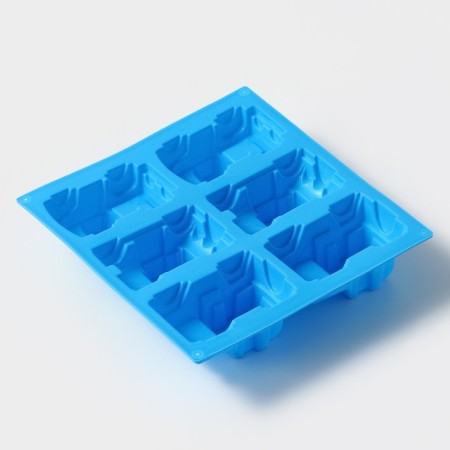 Baking uniform “Truck”, silicone, 22 × 22 cm, 6 cells (9.8 × 4.9 cm), Mix color-4