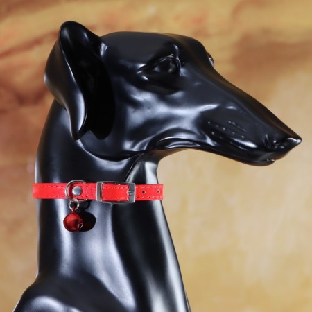 Collar "radiance" with a bead and a tambourine, 29 x 1 cm, Osh 21-26, red-5
