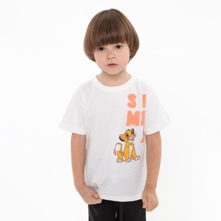 Children's T-shirt Simba, white color, height 92-98 cm (2-3 years)-1