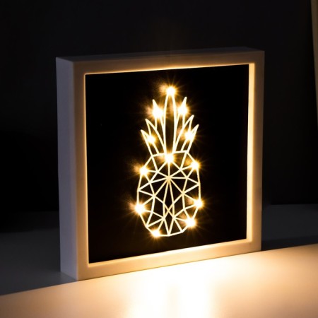 Light Brush "Pineapple" LED USB from batteries 3haa white 24.5x24.5x3.5 cm Risalux-2