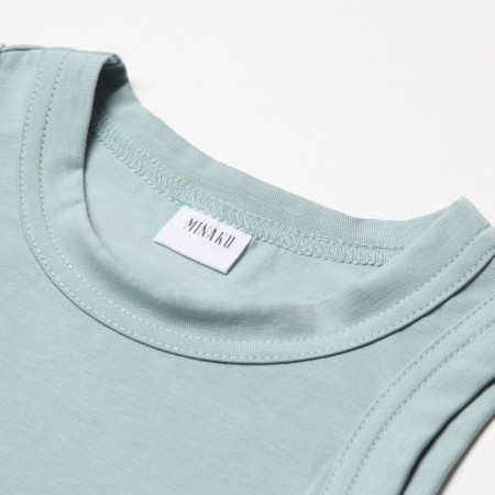 T-shirt female Minaku: Basic Line Color Green Aqua, Rr. 42-8