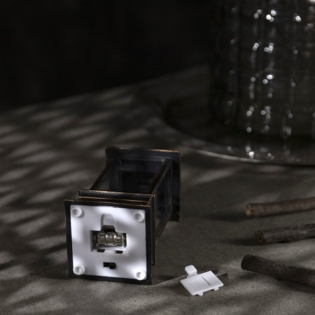 LED figure "Bronze Lantern with a candle" 5.5 × 13 × 5.5 cm, plastic, batteries AG13x3, glow warm white-2