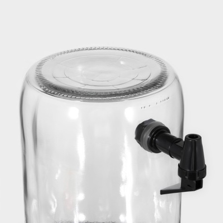 Glass jug with a macro tap, 5 liters-4