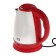 Electric kettle Homestar HS-1028, metal, 1.8 l, 1500 watts, silver-red