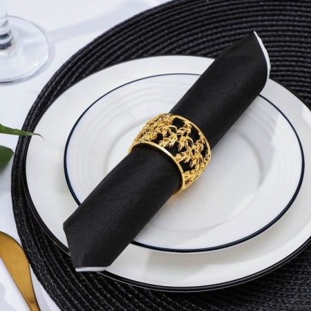 NOBLE napkin ring, 4.5 × 4.5 × 3 cm, gold color-1