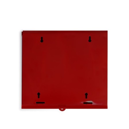 Mailbox “letter”, horizontal, without a lock (with a loop), burgundy-8