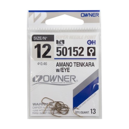 The hook Owner Amano Tenkara Weye Brown No. 12, 13 pcs.-2