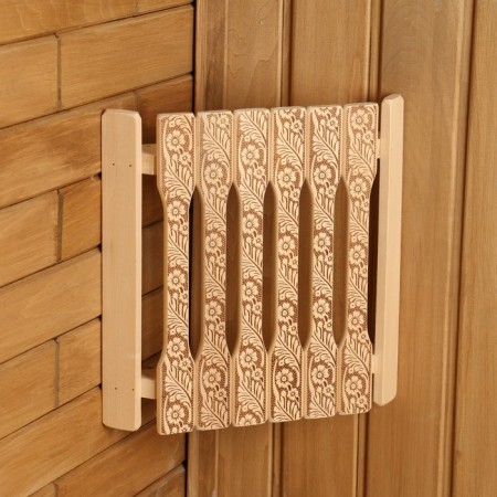 Layer wooden corner flat "Russian patterns" 29.5x27.5x6 cm-3