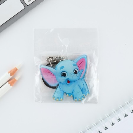 Key keychain Children's acrylic "Elephant", 3.5 x 10 cm-4