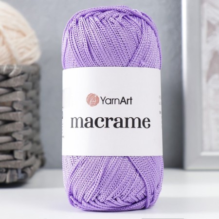 Yarn "Macrame Macrama" 100% polyester 130m/90g (135 lilacs)-4
