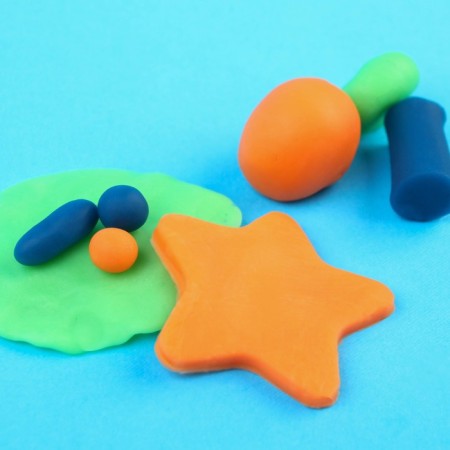 Modeling dough, 12 colors, 15 g each, blue tractor-4