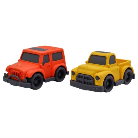 Eco-machine Funky Toys "Truck", with two machines, green color, 30 cm-5