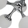 Chandelier "Molecule" 5he27 chrome 60x55x52 cm