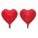 Foil ball 18 "Heart with a rose", red