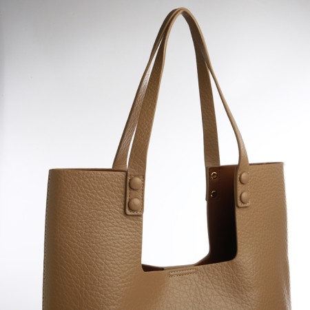 Women's bag-bag on a magnet, cosmetic bag, beige color-3