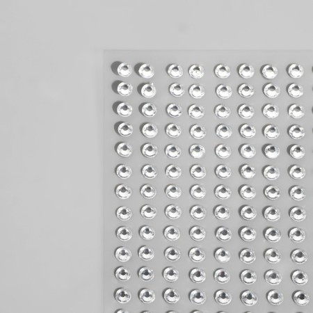 Rhound rhinestones, d = 4 mm, 220 pcs on the sheet on the sheet, the color is silver-2