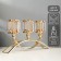 Summary metal, glass for 3 candles "Crystals - faces" gold 22.5x41x8 cm