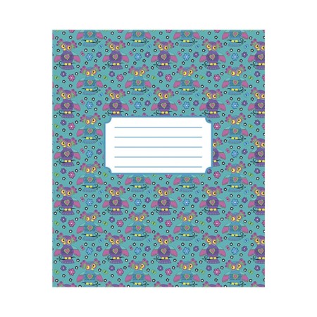 Notebook 12 sheets in the “Ptashki” cage, cover coated paper, VD-clus, OFSET block, mix-4